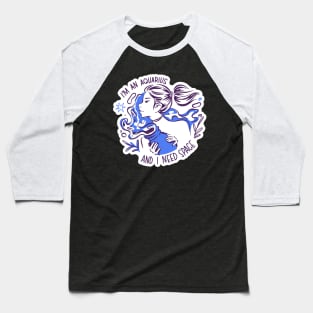 Aquarius Hand Drawn Baseball T-Shirt